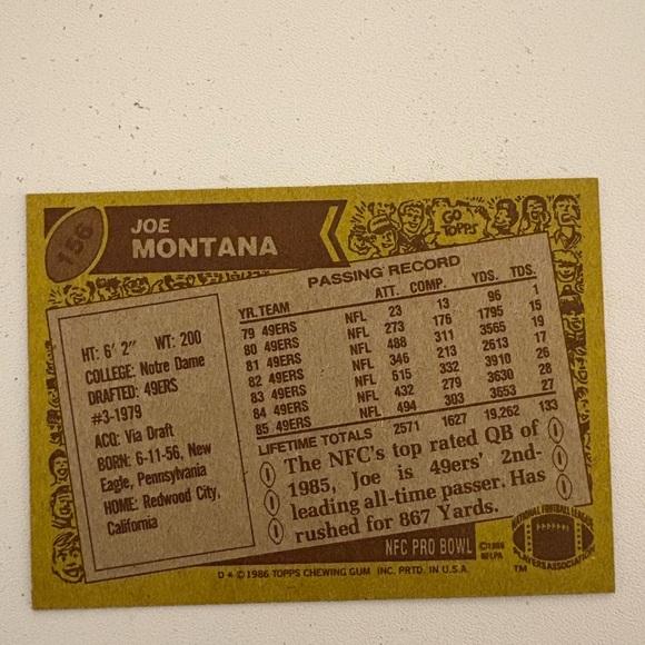 Three Sports Trading Cards: Joe Montana, Bo Jackson (Football), Reggie Jackson - Picture 3 of 7